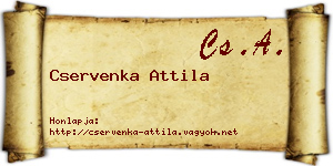 Cservenka Attila névjegykártya