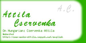 attila cservenka business card